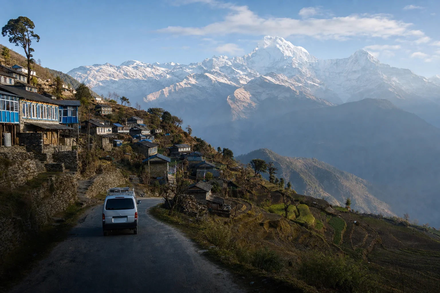 Illustrative route view for Ghandruk to Beni via Kalika Bhagwati
